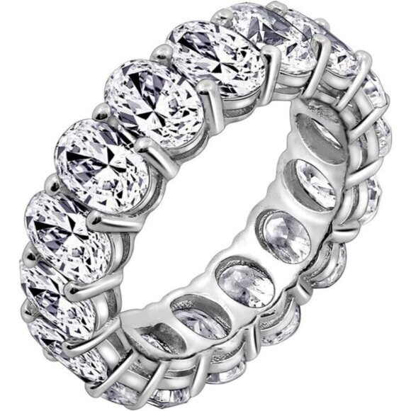 Jewelry - ⭐Marilyn Monroe Oval Cut Eternity Ring | 925 Sterling Silver| 7.50 CT Simulated